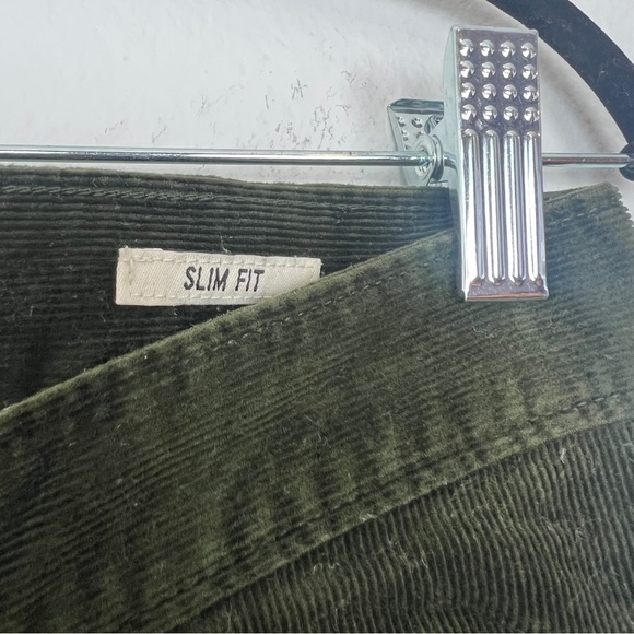 TODD SNYDER | Men’s Slim Fit Green Corduroy Pants Olive Stretch 30x32 - Picture 7 of 13